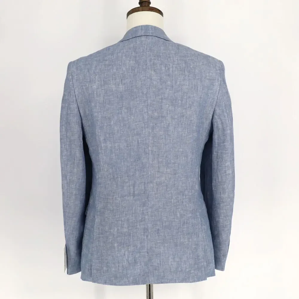 Bar III Men's Light Blue Linen Summer Casual Slim Formal Suit Jacket Size 36R